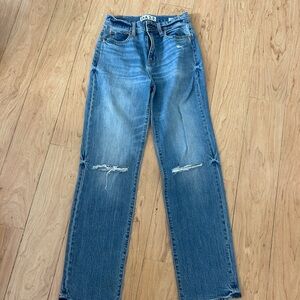 Daze Denim Straight Leg Distressed Denim